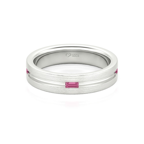 Jeulia Emerald Cut Men's Band