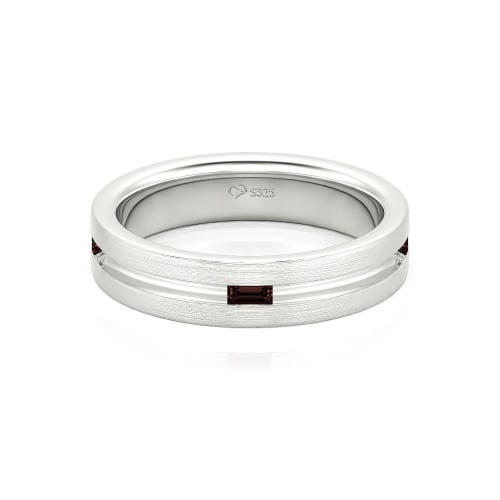 Jeulia Emerald Cut Men's Band