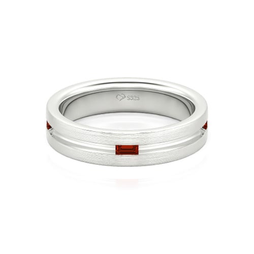 Jeulia Emerald Cut Men's Band