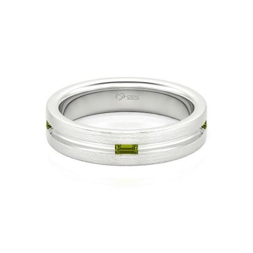 Jeulia Emerald Cut Men's Band