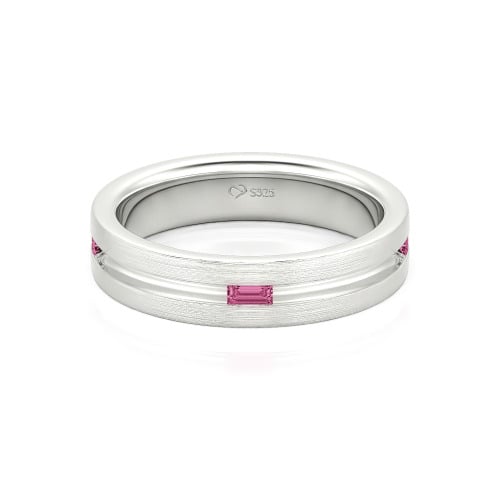 Jeulia Emerald Cut Men's Band
