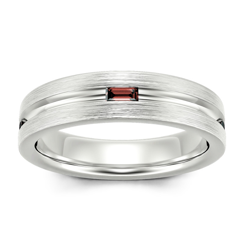 Jeulia エメラルドカット 10K 14K 18K ゴールド プラチナ メンズ リング