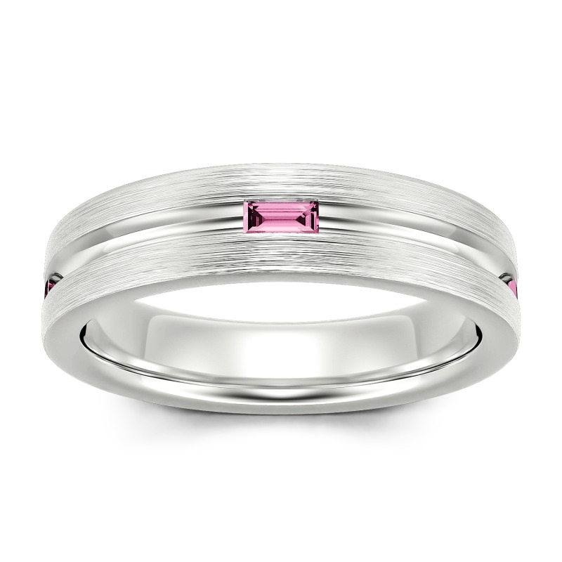 Jeulia Moissanite 10K/14K/18K Guld Platina Emerald Cut bröllopsring För Herr