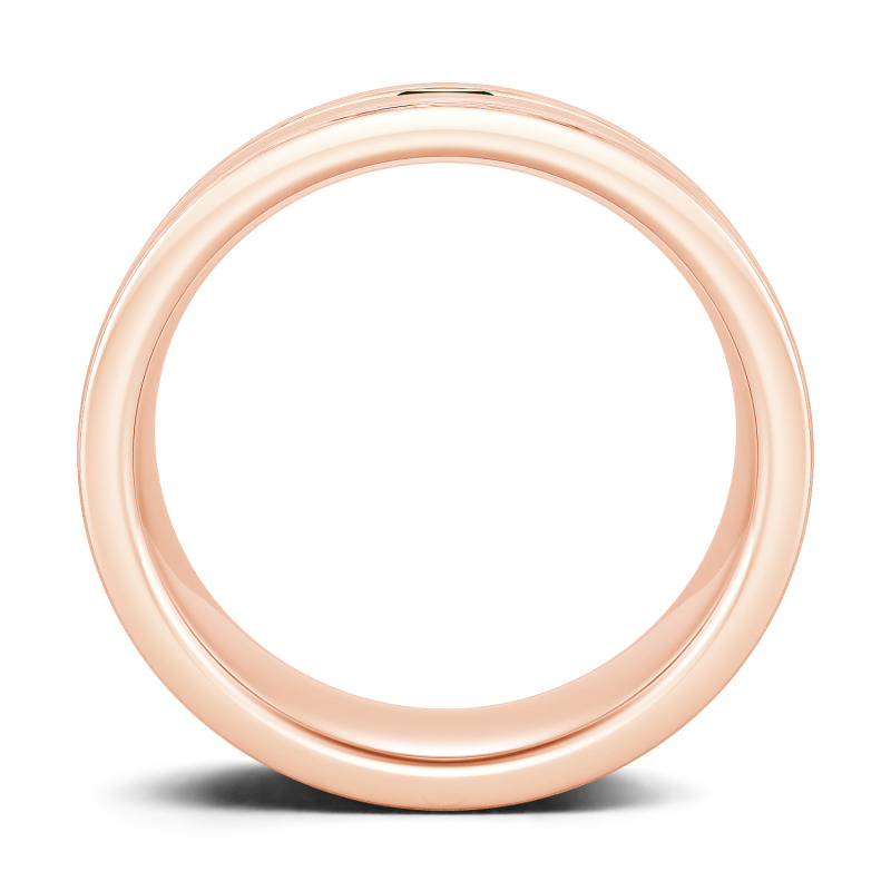 Jeulia Fedine di Fidanzamento 10K/14K/18K Oro Platino Taglio Smeraldo per Uomo