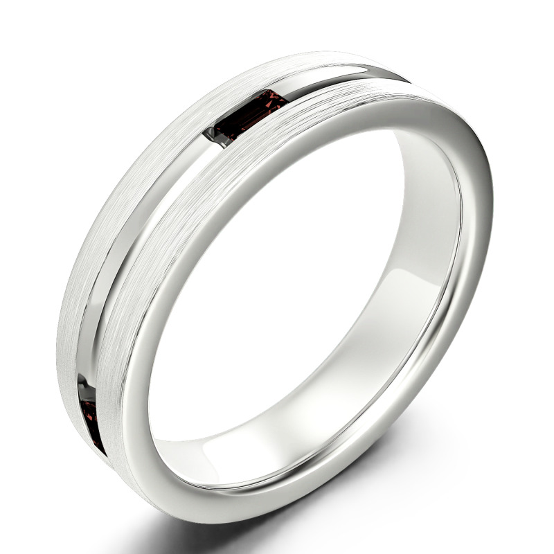 Jeulia エメラルドカット 10K 14K 18K ゴールド プラチナ メンズ リング