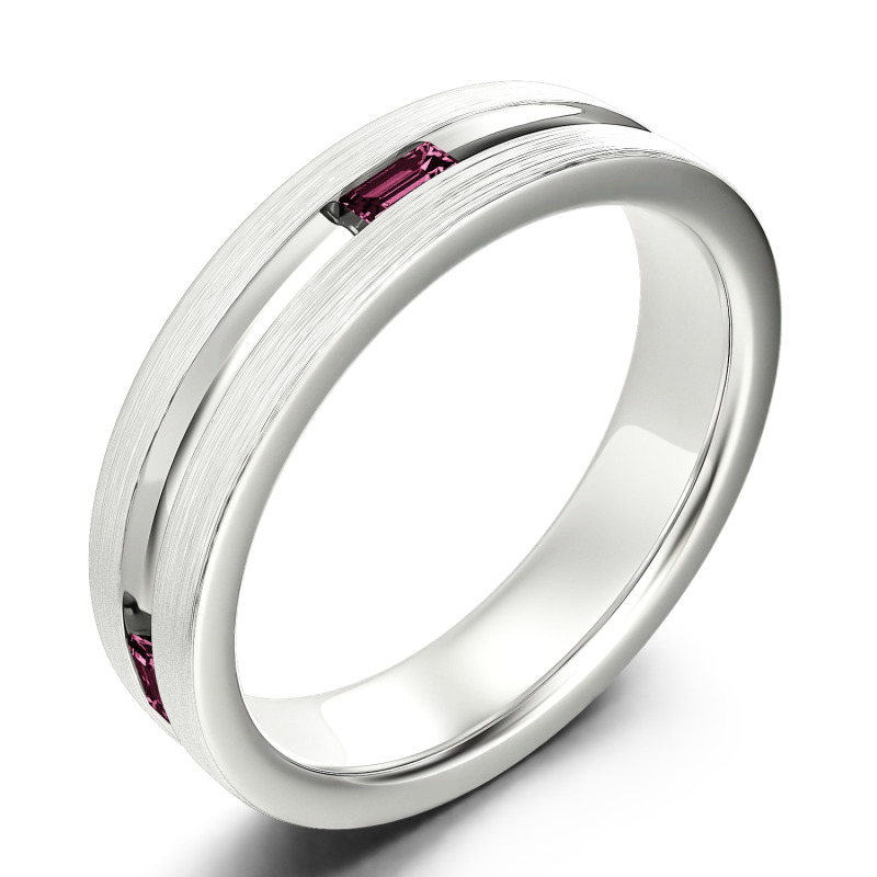 Jeulia Moissanite 10K/14K/18K Guld Platina Emerald Cut bröllopsring För Herr