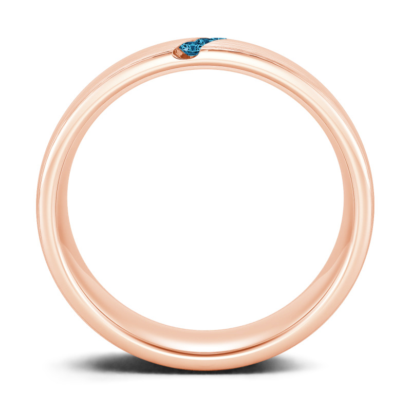 Jeulia Fedine di Fidanzamento Trilogy con 10K/14K/18K Oro Platino Taglio Rotondo per Uomo