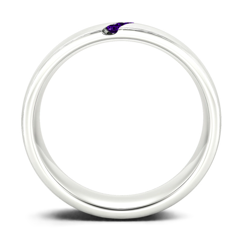 Jeulia Fedine di Fidanzamento Trilogy con 10K/14K/18K Oro Platino Taglio Rotondo per Uomo