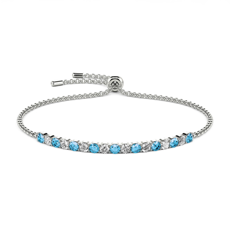 Bracciale CDE In Argento Sterling 925 Con Cuore E Pietra Portafortuna In Oro Rosa - Regalo Per Donna (Festa Della Mamma, Compleanno, San Valentino)
