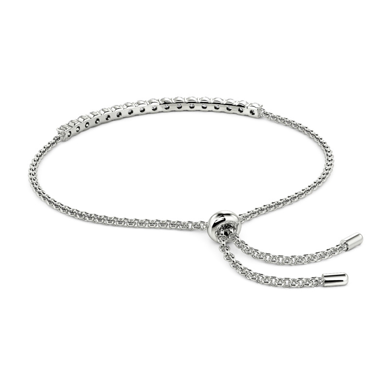 Jeulia Round Cut Sterling Silver Bolo Bracelet - Jeulia Jewelry