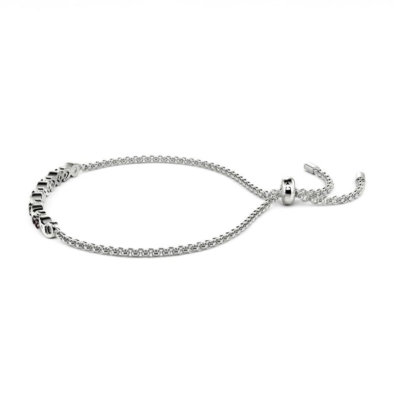 Jeulia Bracciale Taglio Rotondo Stile Infinito per Donna in Argento Sterling
