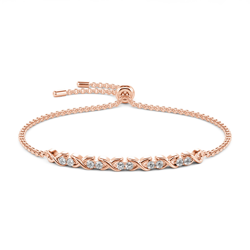 Jeulia Infinity Bracelet Rose Gold