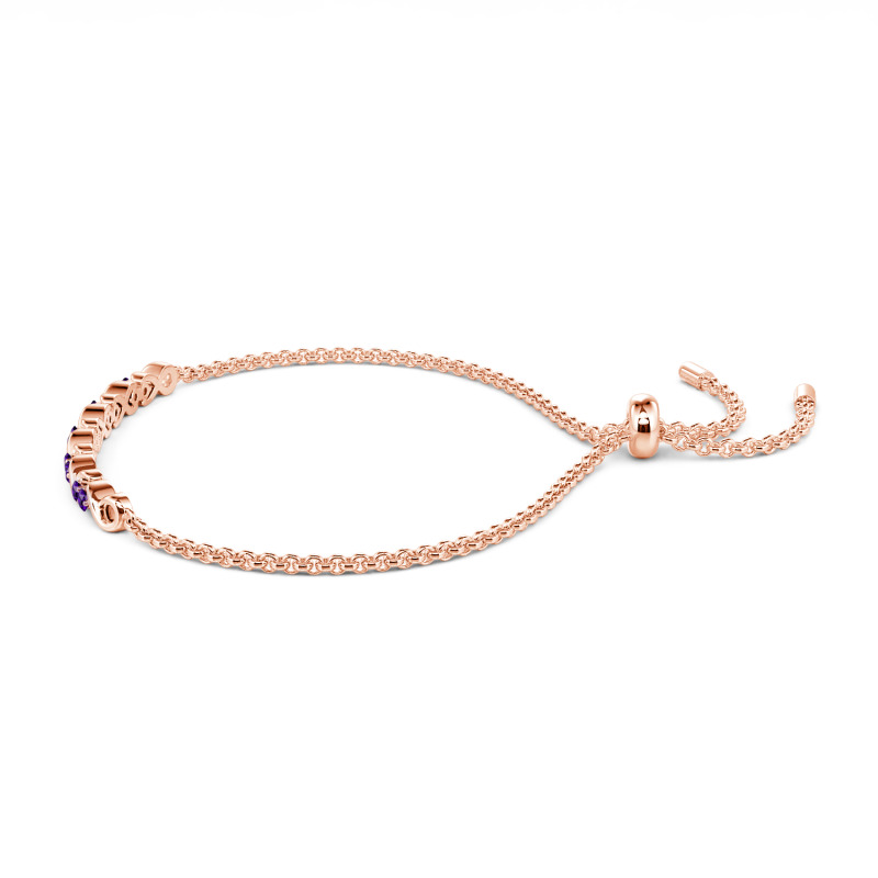 Jeulia Bracciale con 10K/14K/18K Oro Platino Taglio Rotondo Stile Infinito per Donna
