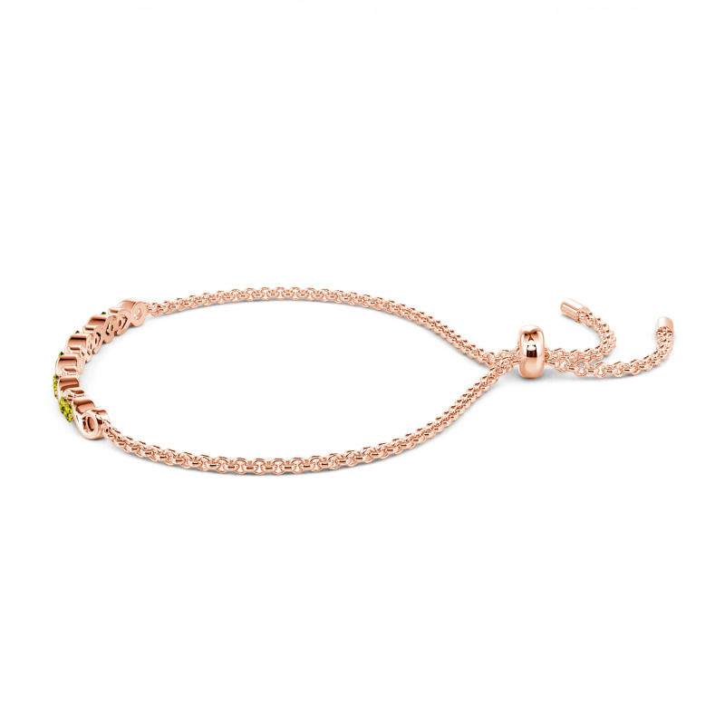 Jeulia インフィニティ 10K 14K 18K ゴールド プラチナ ラウンドカット ブレスレット