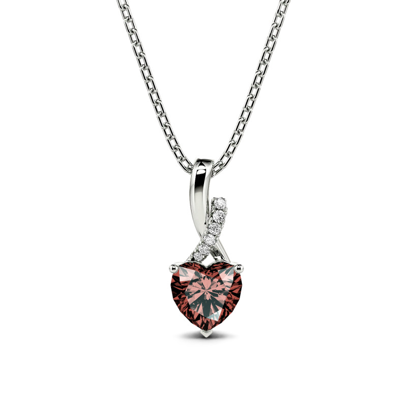 Collana PERIMADE con proiezione di foto a forma di cuore • Ciondolo interno con immagine personalizzata • Gioielli nuziali in argento sterling • Regalo trendy per la migliore amica - Italia
