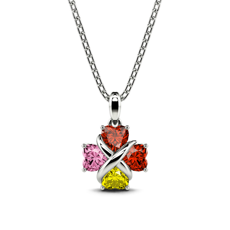Collana Con Ciondolo Quadrifoglio Celtico In Argento Sterling 925 - Catena 45,7 Cm, In Scatola Regalo