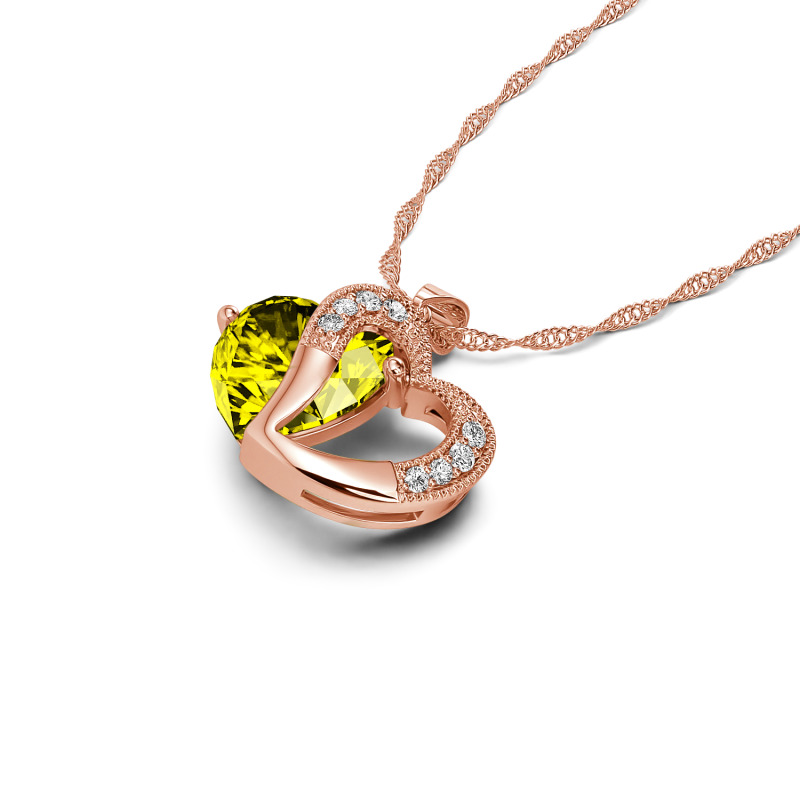 Collana Personalizzata Con Proiezione Di Foto, Cuore In Argento Sterling 925 Con Ciondolo Fiore Rosa, Regalo Per Lei - 2