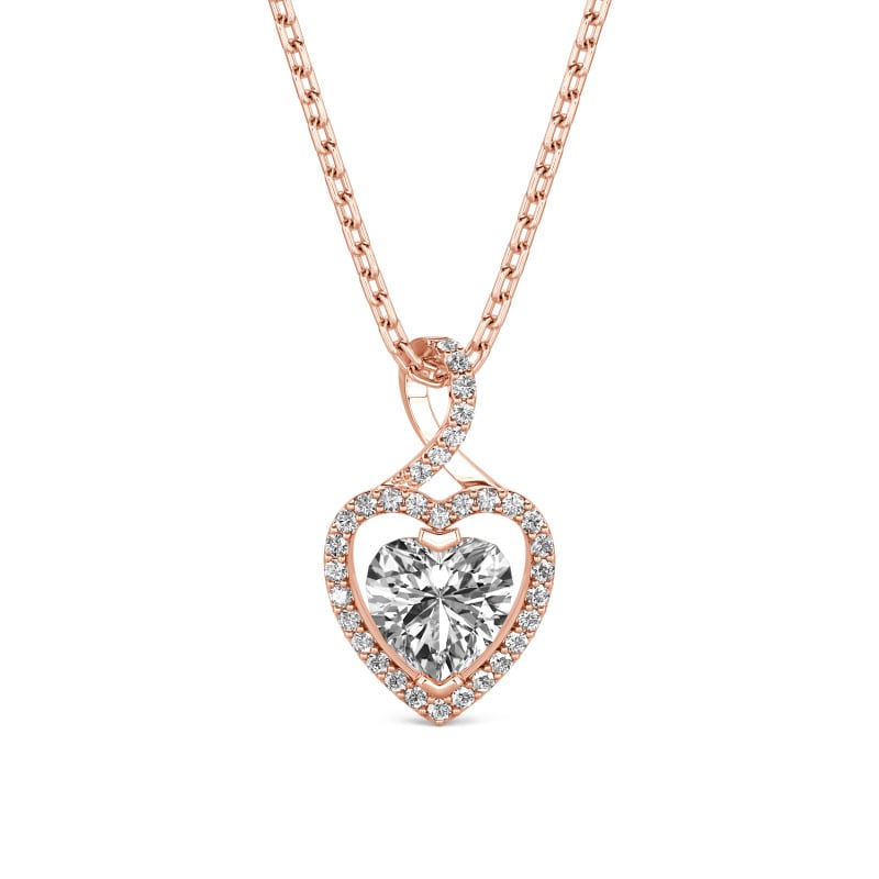 Jeulia カスタム インフィニット ハート ネックレス