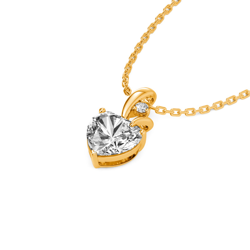 Jeulia Twist Personalisierte Herz Halskette mit Zwei Geburtssteinen