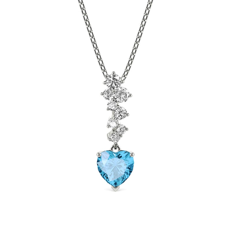 Jeulia "Heartbeat Track" Classic Custom Heart Necklace