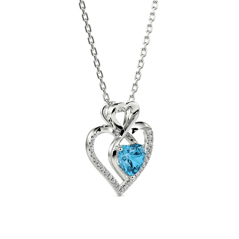 Jeulia Collar de Infinito Doble Corazón Clásico Personalizado