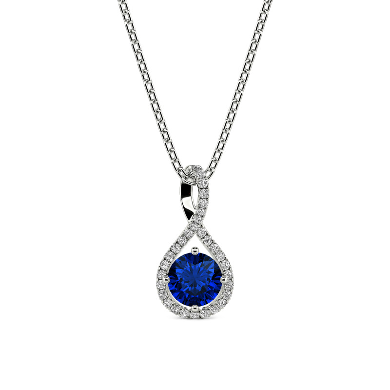 Jeulia Classic Custom Round Necklace Twist Design