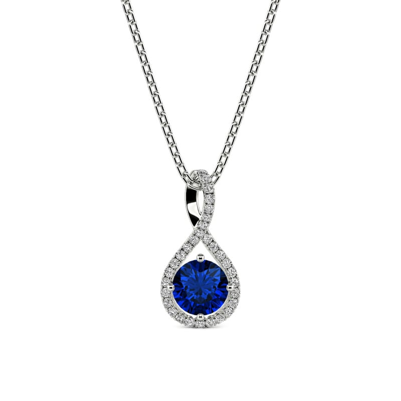 Jeulia Classic Custom Round Necklace Twist Design