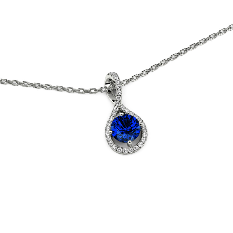 Jeulia Classic Custom Round Necklace Twist Design
