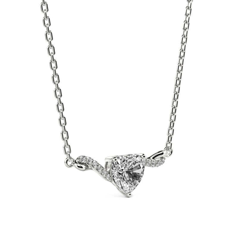 Jeulia Custom Classic Twisted Heart Pendant Necklace