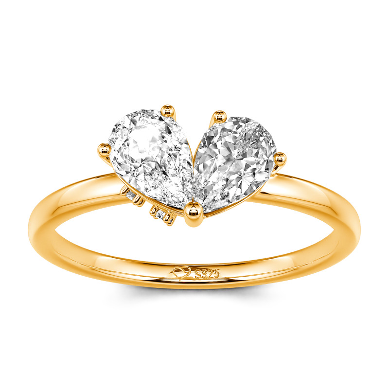 Anello In Argento 925 Con Cuore Impreziosito Da Zirconi Rossi E Traspa - Foto 3