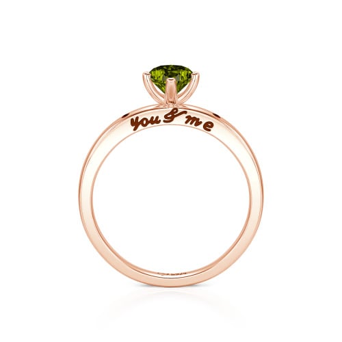 Jeulia "You & Me" Ruby Heart Engagement Ring Sterling Silver