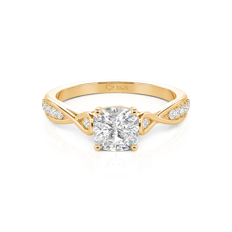 Bague Solitaire Vintage Taille 57, Couleur Or Avec Cristal - État Impeccable, Bijou Unisexe