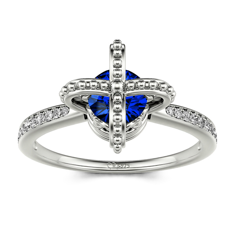 Jeulia "Crowns for You" Coronation Crown Sterling Silver Ring