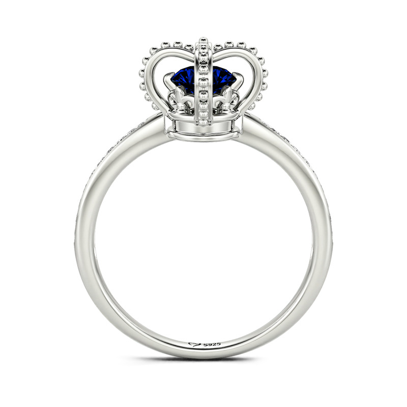 Jeulia "Crowns for You" Coronation Crown Sterling Silver Ring