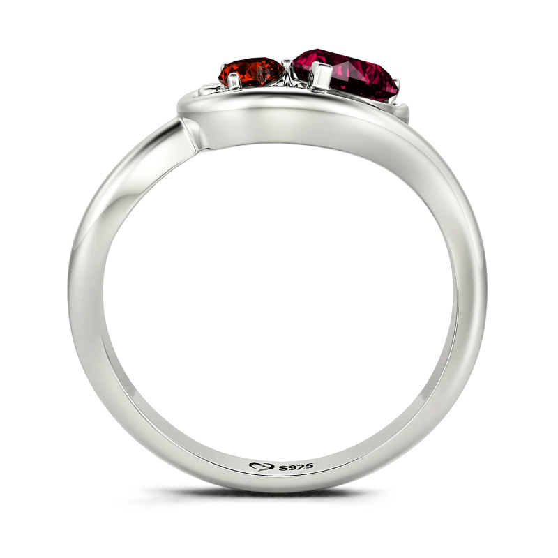 Anello Per Bambini In Argento Sterling, Anello Di Zirconi Cubici A Cuore, Gioielli Di Cuori Per Bambini, Anello Di Cuori D'argento, Regalo Per La Figlia, Regalo Per Bambina - Italia - Foto 6