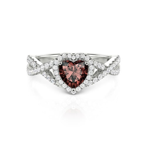 Jeulia Classic Heart Twist Custom Promise Ring Sterling Silver