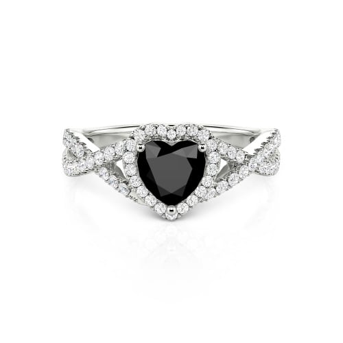 Jeulia Classic Heart Twist Custom Promise Ring Sterling Silver