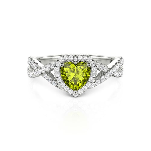 Jeulia Classic Heart Twist Custom Promise Ring Sterling Silver