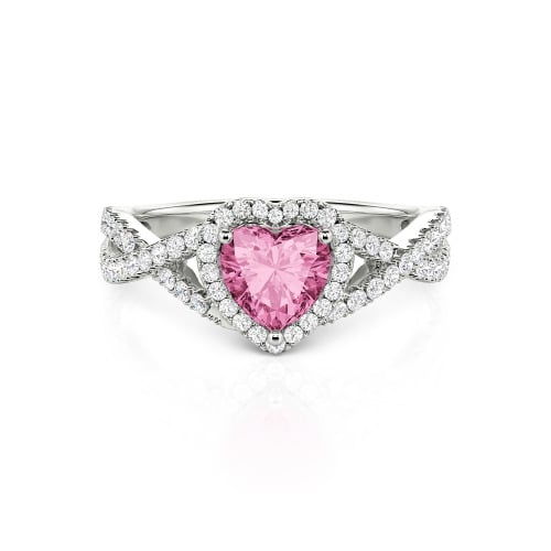Jeulia Classic Heart Twist Custom Promise Ring Sterling Silver