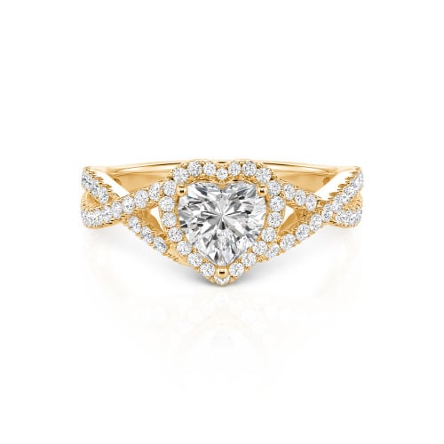 Jeulia Classic Heart Twist Custom Promise Ring Sterling Silver