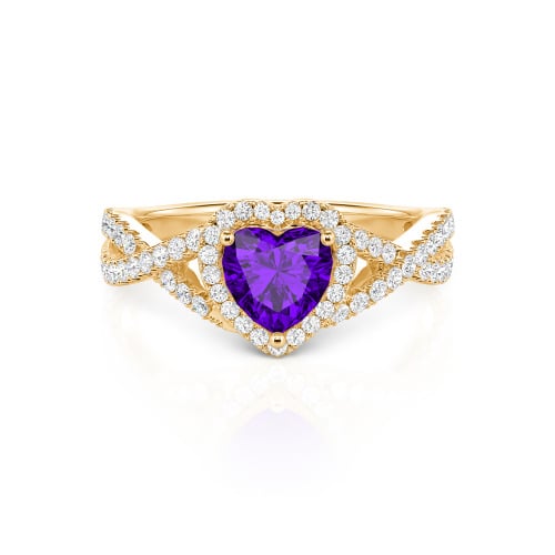 Jeulia Classic Heart Twist Custom Promise Ring Sterling Silver