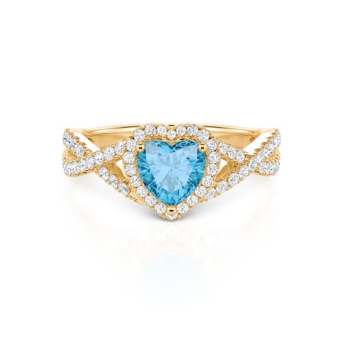 Jeulia Classic Heart Twist Custom Promise Ring Sterling Silver