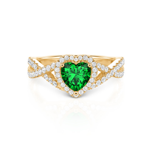Jeulia Classic Heart Twist Custom Promise Ring Sterling Silver