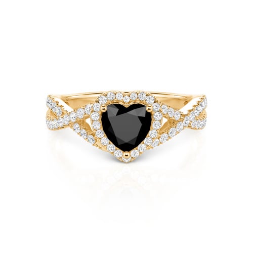 Jeulia Classic Heart Twist Custom Promise Ring Sterling Silver