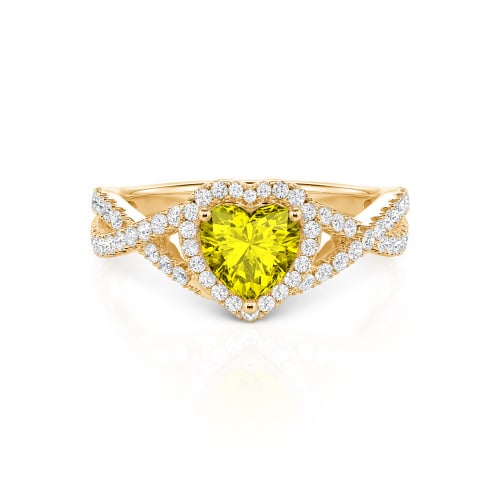 Jeulia Classic Heart Twist Custom Promise Ring Sterling Silver