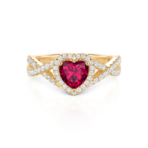 Jeulia Classic Heart Twist Custom Promise Ring Sterling Silver