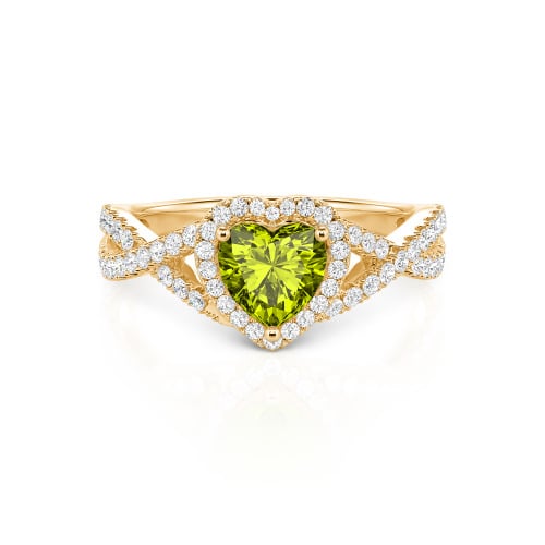 Jeulia Classic Heart Twist Custom Promise Ring Sterling Silver