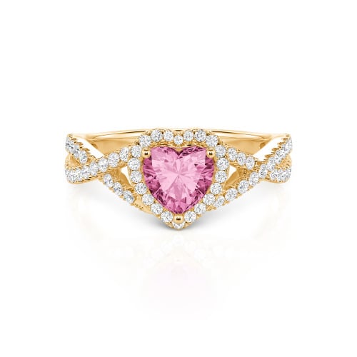 Jeulia Classic Heart Twist Custom Promise Ring Sterling Silver