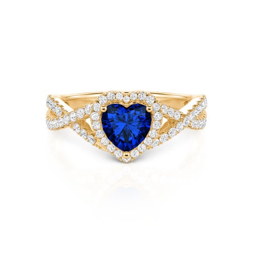 Jeulia Classic Heart Twist Custom Promise Ring Sterling Silver