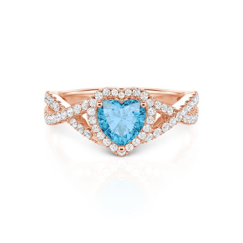 Jeulia Classic Heart Twist Custom Promise Ring Sterling Silver